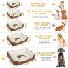 Pet Dog Bed Soft Warm Fleece Puppy Cat Bed Dog Cozy Nest Sofa Bed Cushion Mat XL Size