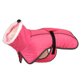 Winter Large Dog Golden Retriever Jarre Aero Bull Corgi Puppy Clothes Warm (Option: Pink-3XL)